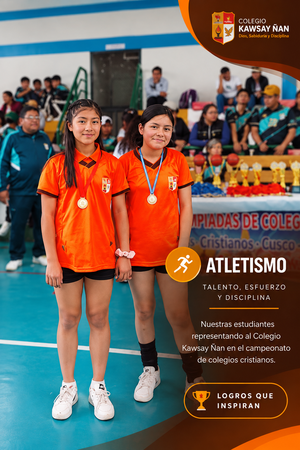 Estudiantes del Colegio Kawsay Ñan en atletismo