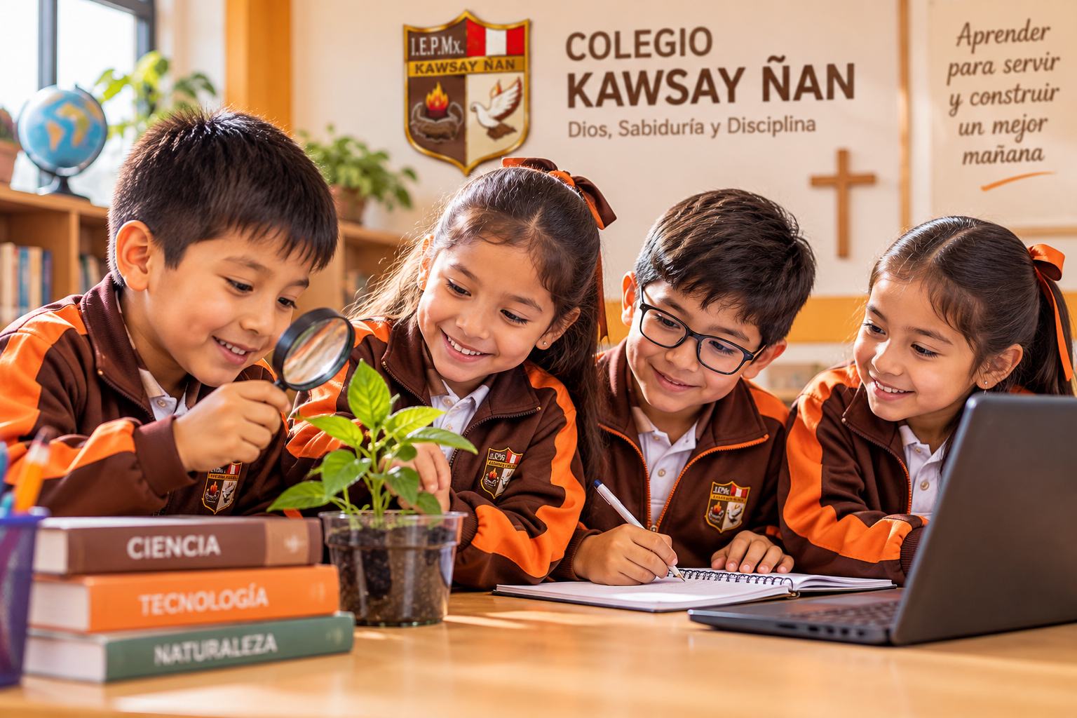 Estudiantes aprendiendo en Kawsay Ñan